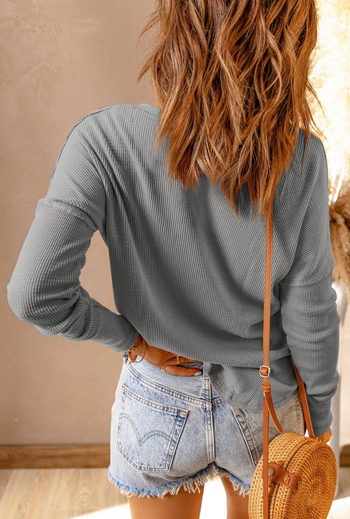 Waffle Knit Long Sleeve