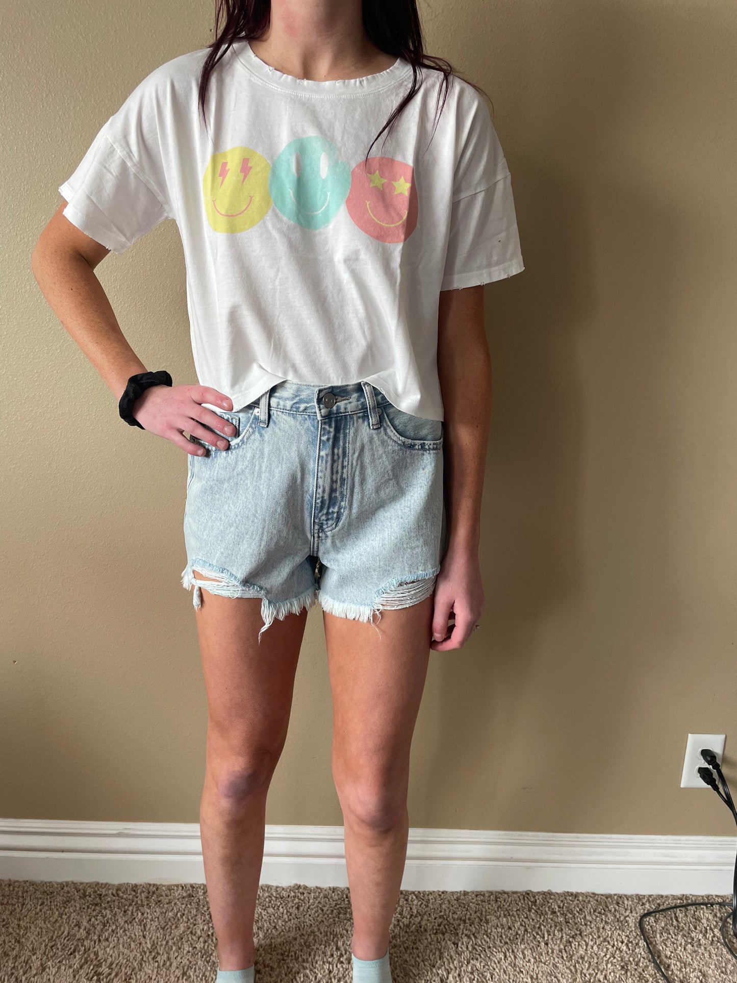 Smiley Crop Tee