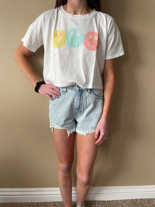 Smiley Crop Tee