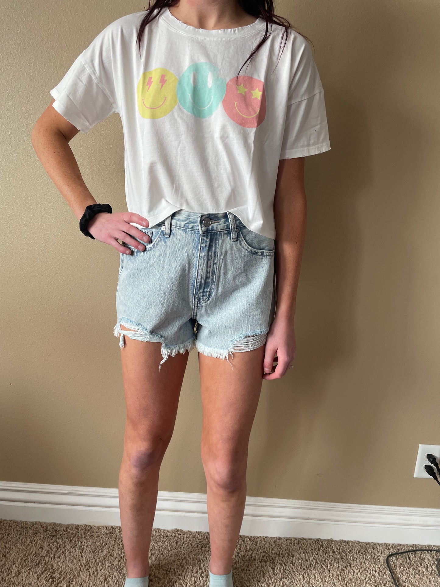 Smiley Crop Tee